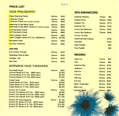 Price list1